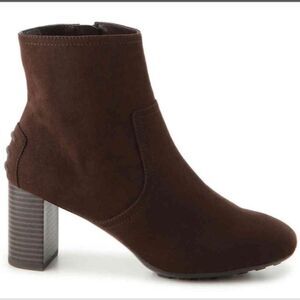 Kelly & Katie Sottano Brown Microsuede Booties, Size 9.5